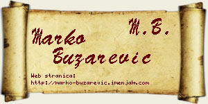 Marko Buzarević vizit kartica